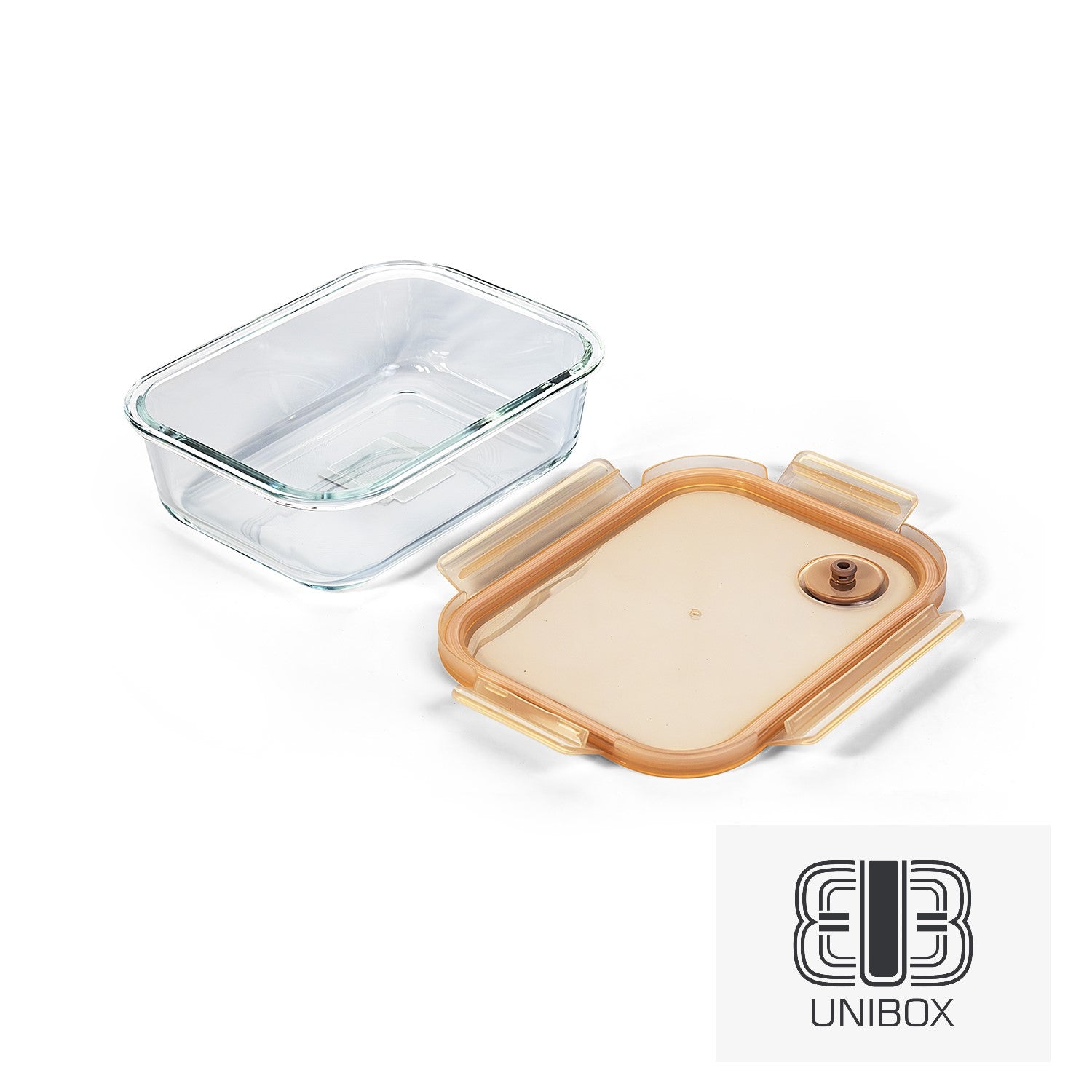 Unibox High Quality Borosilicate Glass Food Container, Leak-Proof & Microwave Safe