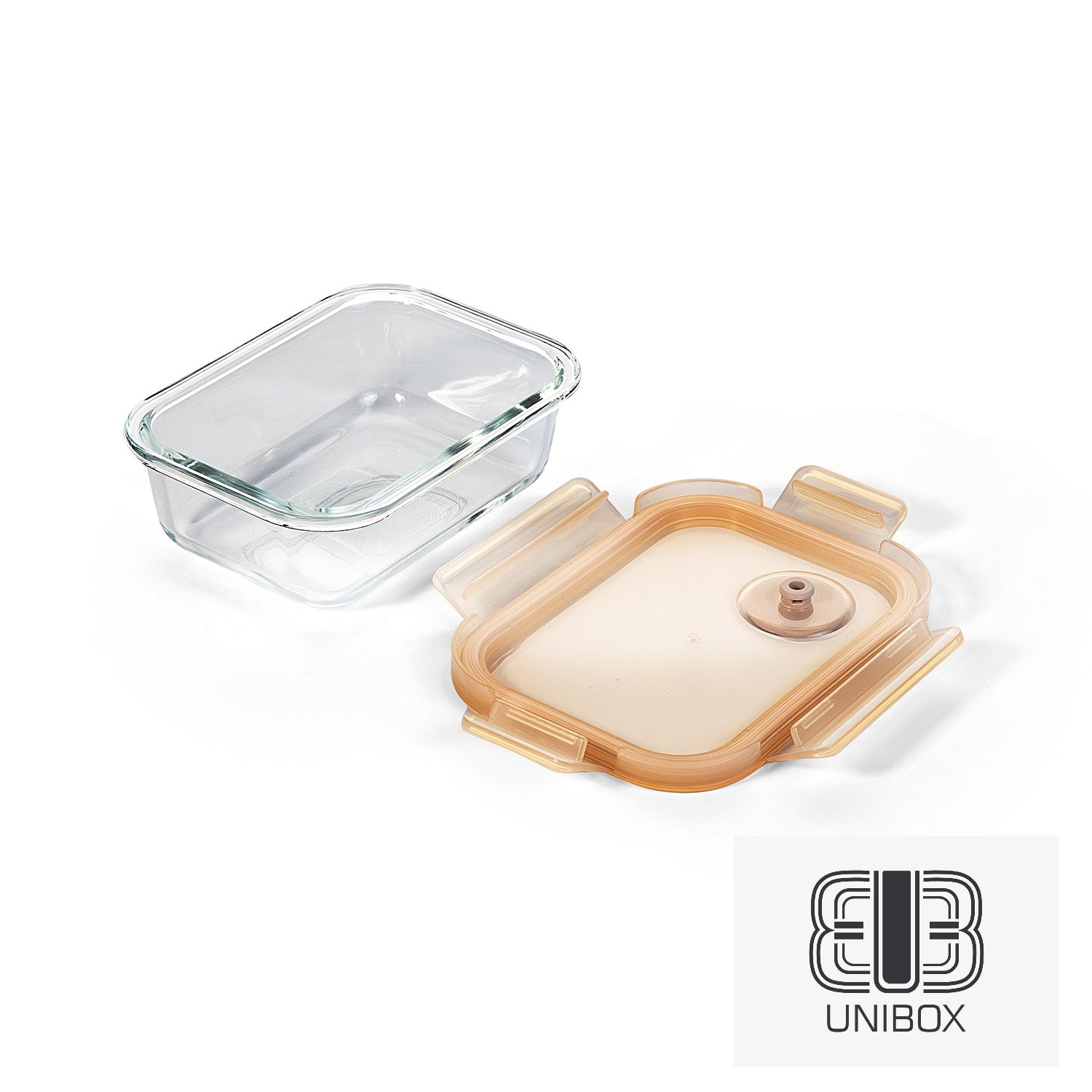 Unibox High Quality Borosilicate Glass Food Container, Leak-Proof & Microwave Safe