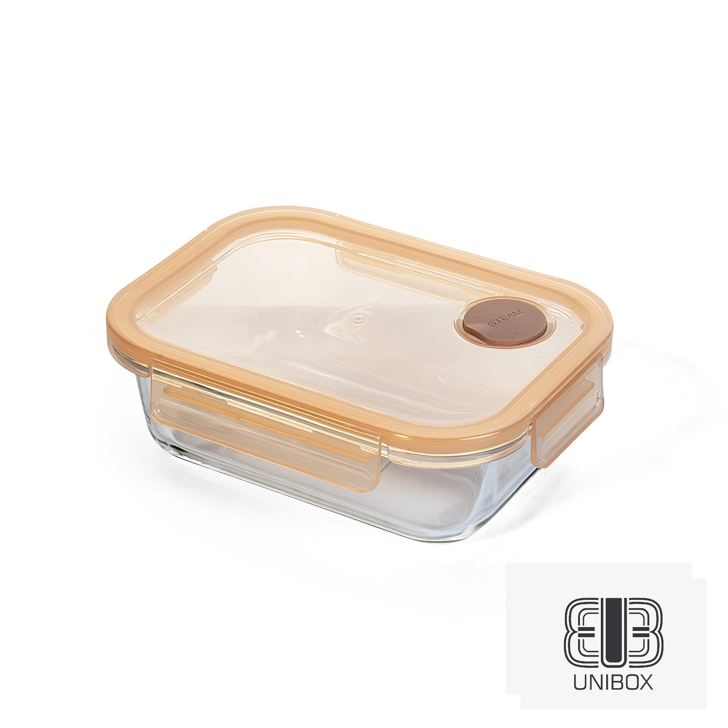 Unibox High Quality Borosilicate Glass Food Container, Leak-Proof & Microwave Safe