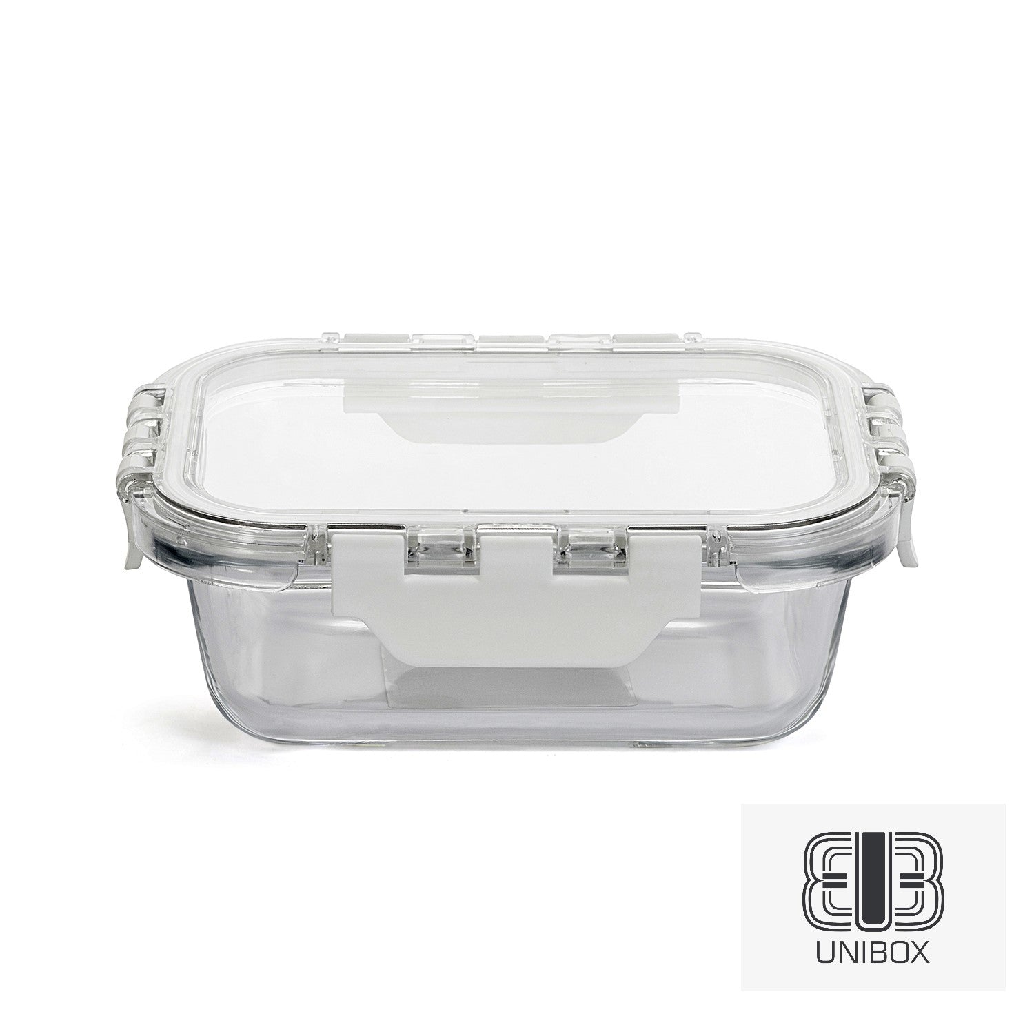Unibox Glass Food Container, Leak-Proof & Microwave Safe