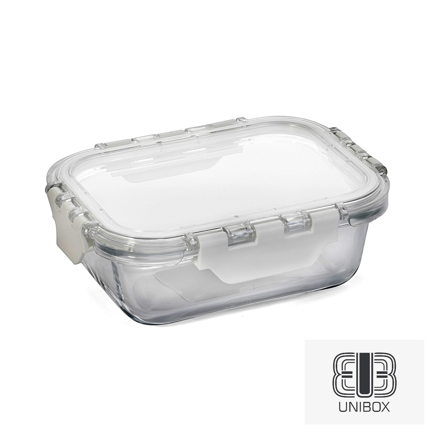 Unibox Glass Food Container, Leak-Proof & Microwave Safe