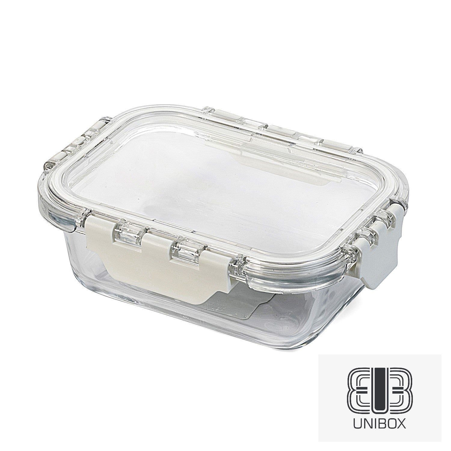 Unibox Glass Food Container, Leak-Proof & Microwave Safe