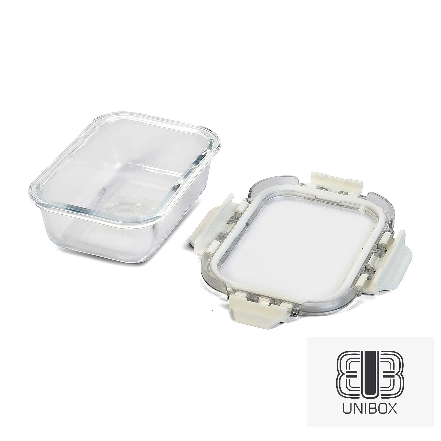 Unibox Glass Food Container, Leak-Proof & Microwave Safe