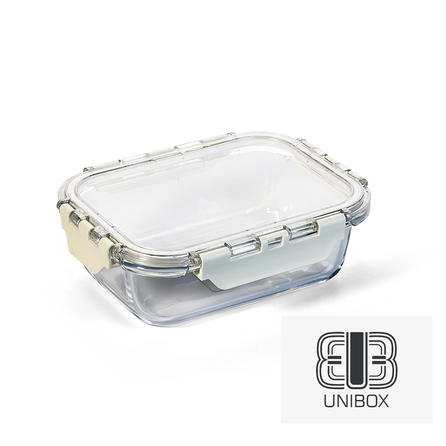 Unibox Glass Food Container, Leak-Proof & Microwave Safe
