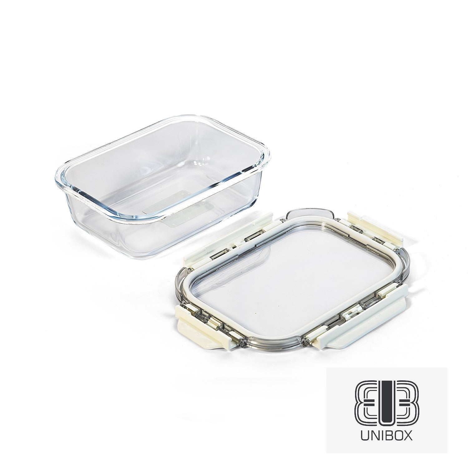 Unibox Glass Food Container, Leak-Proof & Microwave Safe